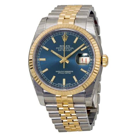 pre owned rolex men's blue face|rolex men's datejust blue dial.